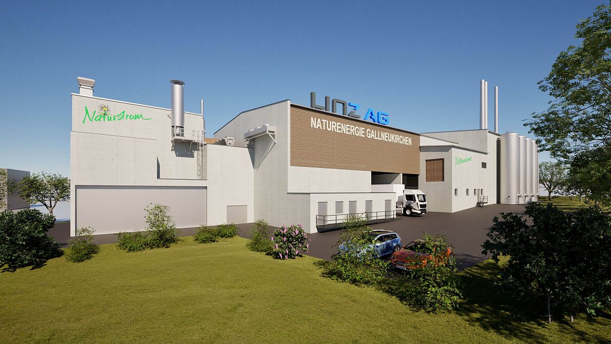 Naturenergie Gallneukirchen (Rendering, Ansicht Südosten)