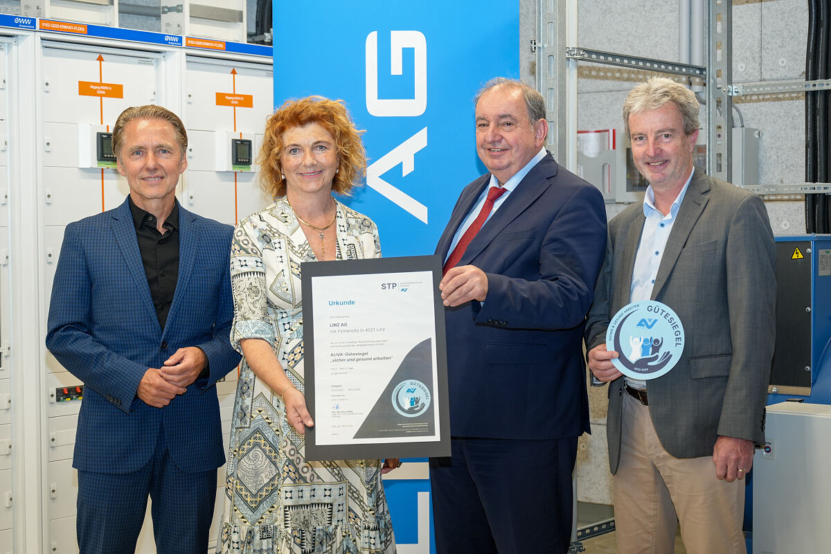 LINZ AG erhält AUVA-Guetesiegel