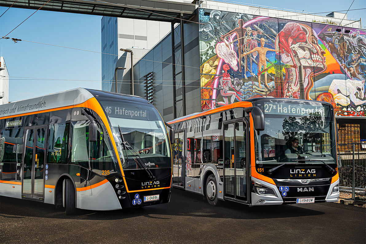 LINZ AG LINIEN bieten direkte Anbindung zum Hafenportal.